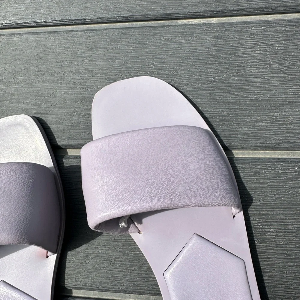 Zara Women's Lavender Slide Sandals size 38 - Picture 5 of 8